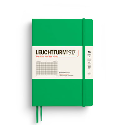 Libreta leuchtturm1917 T.Dura Mediana A5 Cuadros Spring Leaf1