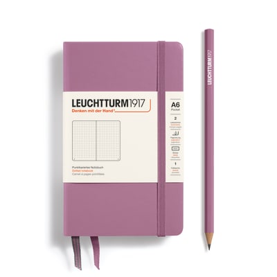 Libreta Pocket leuchtturm1917 Tapa Dura A6 Puntos Dusty Rose1