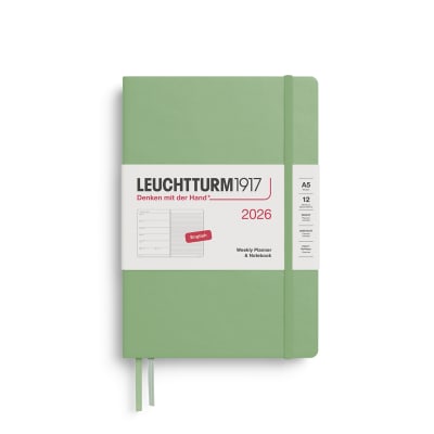 Agenda 2026 leuchtturm1917 Semanal & Libreta Mediana A5 Sage1
