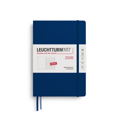 Agenda 2026 leuchtturm1917 Semanal & Libreta Mediana A5 Navy1