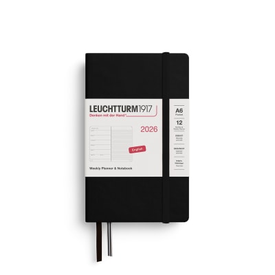 Agenda Leuchtturm1917 2026 Semanal & Libreta Pocket A6 Black1