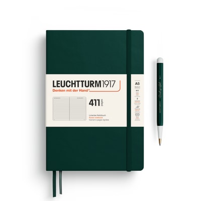 Libreta Mediana leuchtturm1917 A5 T.Dura Líneas Forest Green1