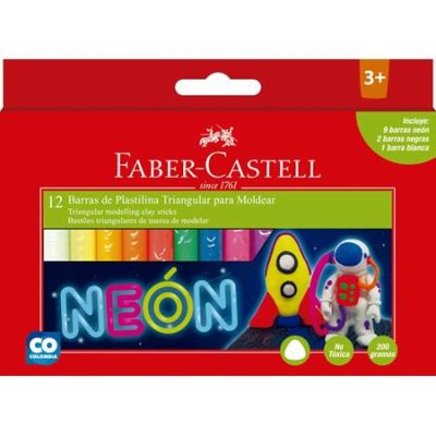 Plasticina Jumbo neón x12 colores1