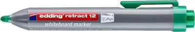 Marcador para pizarras blancas Edding E-12 Retractil Verde