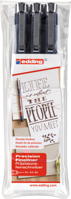 Set de 3 Tiralíneas Calibrados Profesional  Edding E-18001