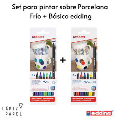 Set de porcelana Edding e-4200 Basico y Frio1