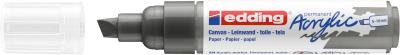 Marcador Acrílico trazo grueso Edding e-5000 Gris
