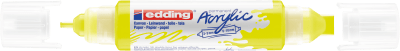 Marcador acrílico 3D edding 5400 punta doble Amarillo neón