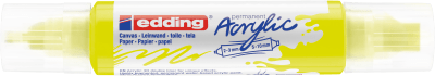 Marcador acrílico 3D edding 5400 punta doble Amarillo neón