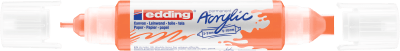 Marcador acrílico 3D edding 5400 punta doble Naranjo neón
