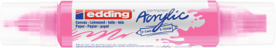 Marcador acrílico 3D edding 5400 punta doble Rosado neón1