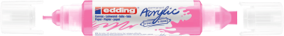 Marcador acrílico 3D edding 5400 punta doble Rosado neón