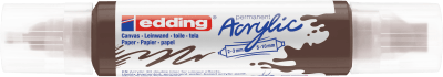 Marcador acrílico 3D edding 5400 punta doble Café1