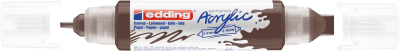 Marcador acrílico 3D edding 5400 punta doble Café