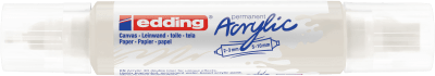 Marcador acrílico 3D edding 5400 punta doble Blanco1