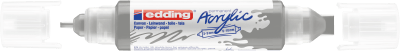 Marcador acrílico 3D edding 5400 punta doble Plateado
