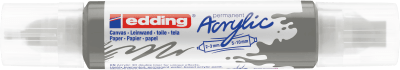 Marcador acrílico 3D edding 5400 punta doble Gris