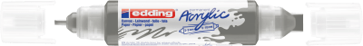 Marcador acrílico 3D edding 5400 punta doble Gris