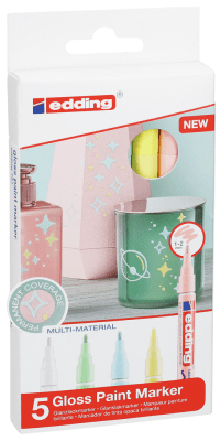 Set 5 marcadores  Óleo Permanente Edding E-751  Metalico