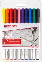 Set 10 Tiralineas Oficina Edding E-89 Surtido