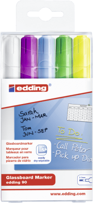 Set Marcadores De Vidrio edding E-90 Variados2