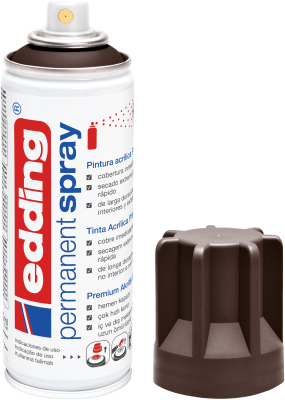 Spray permanente de pintura acrílica de alta gama Edding E-5200 Café Chocolate Mate