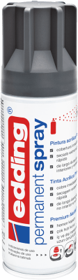 Spray permanente de pintura acrílica de alta gama Edding E-5200 Gris oscuro Mate
