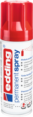 Spray permanente de pintura acrílica de alta gama Edding E-5200 Rojo Brillante