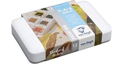 Acuarela En Pastilla x 12  Colores Tierra + 1 Pincel1