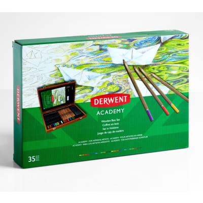 set de Lapices en Caja de Madera, Marca Derwent Academy 1
