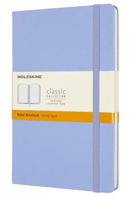 Classic notebook - T. Dura - Large - Azul hortensia - De rayas1