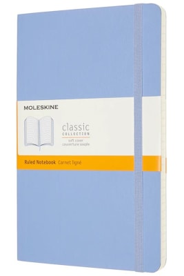 Classic notebook - T. Blanda - Large - Azul Hortensia - De rayas1