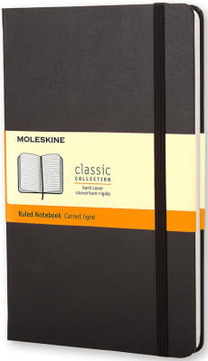 Classic notebook - T. Dura - Medium - Negro - De rayas2