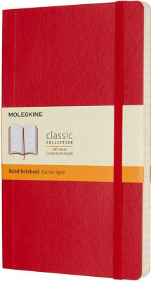 Classic notebook - T. Blanda - Large - Rojo escarlata - De rayas1