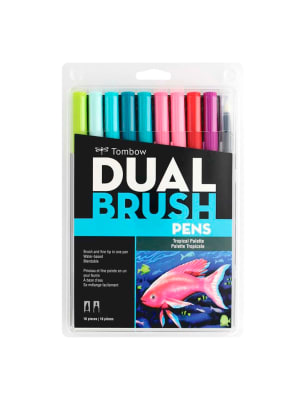 Set de Marcadores Tombow Dual Brush -10 rotuladores Tropical1