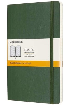 Classic notebook - T. Blanda - Large - Verde Mirto - De rayas1
