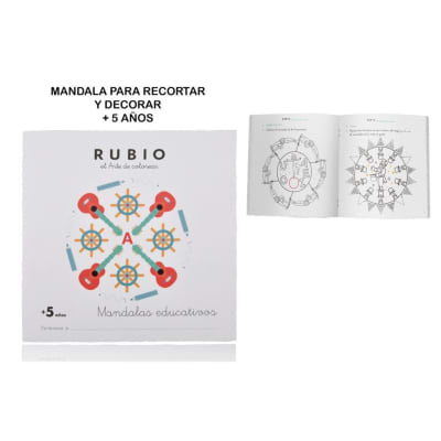 Libro de Mándalas Para Recortar Y Decorar Marca Madrid Papel1