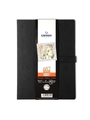 Croquera 180° Para Dibujo Con Prensador (Papel 96 Gr.) A4 (21X29.7Cm)Tapa Dura x 80 Hojas1