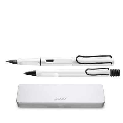 Set Lamy Safari 90s Pluma + Boligrafo Color Blanco/negro1