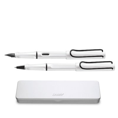 Set Lamy Safari 90s Pluma + Roller Color Blanco/Negro1