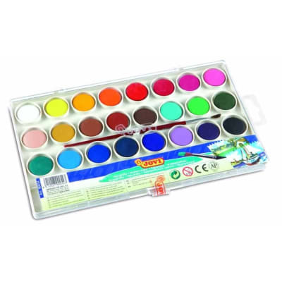 Acuarela de 24 Pastillas + Pincel  Marca Jovi Color Variado1