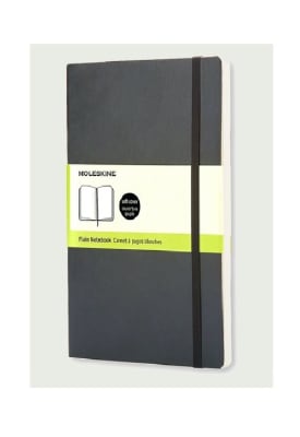 Cuaderno Clásico / Grande / Negro / Lisa / Tapa Blanda1
