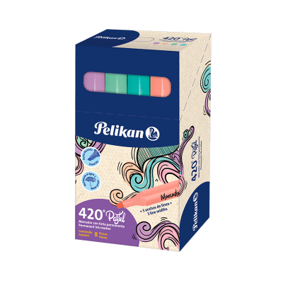 MARCADORES PERMANENTES 420 PASTEL SURTIDO - CJ8 UNID1