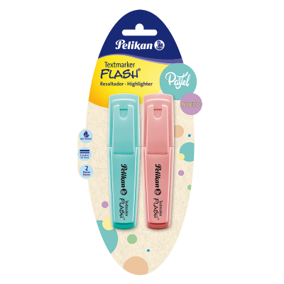 DESTACADOR FLASH PASTEL x 2 UNID1