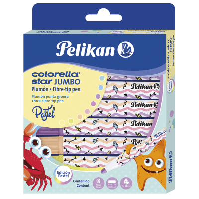 MARCADORES COLORELLA JUMBO PASTEL - ESTUCHE X8 UNID