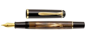 Pluma estilográfica M200 F Marron Jaspeado (PEL)1