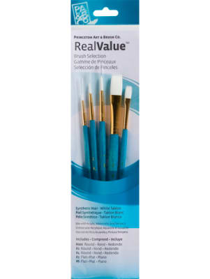 SET PRINC 5 PINCELES SINTÉTICO TAKLON BLANCO CALIPSO SH1