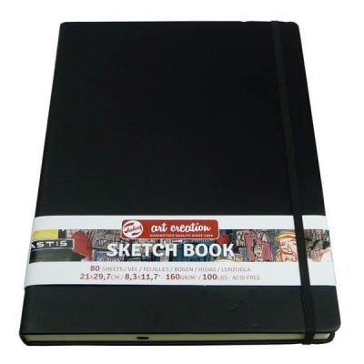 Croquera Sketchbook 160Gr Marca Art Creation Color Negro1
