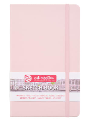Libreta Sketchbook Rosa Pastel 13x21cm Art Creation1