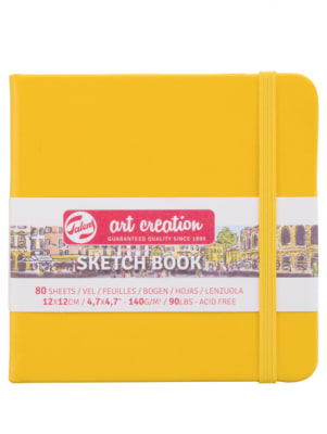 Libreta Sketchbook Color Amarillo 12x12cm Art Creation1
